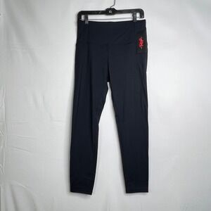 The Gym People Black Leggings Women L High Waisted Pockets Yoga Pants Workout